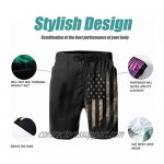 Tincall Distressed American Flag Men's Beach Board Shorts Swim Trunks Quick Dry Swimwear with Pocket