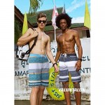 Yaluntalun Men's Swim Trunks Long Quick Dry Beach Board Shorts with Mesh Lining Beachwear