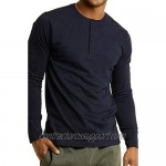 Henley Shirt - Men's Casual Slim Fit Long Sleeve Cotton Henley T Shirt