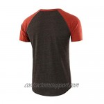 Janjunsi Men's Two Tone T-Shirt - Summer Short Sleeve Crew-Neck Slim Comfort Top