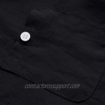 Merthy Mens Button Down Shirts Casual Henley V-Neck 3/4 Sleeve Cotton Linen Beach Yoga Blouse Tops
