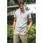 SOIZZI Fashion Men Classic Henley Slim Fit T Shirt Organic Cotton Short Sleeve Basic and Casual Design Tee