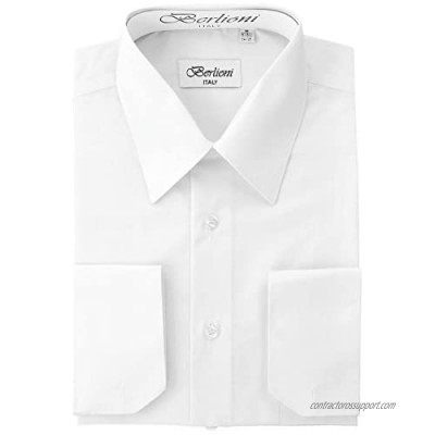 Berlioni Men's Dress Shirt - Convertible French Cuffs - Huge Color Selection