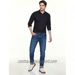 CQR Men's Regular Fit Long Sleeve Shirts 100% Cotton Button-Up Casual Poplin Shirt