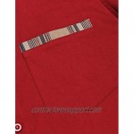 JINIDU Men's Casual Cotton Dress Shirt Plaid Collar Long Sleeve Button Down Shirt
