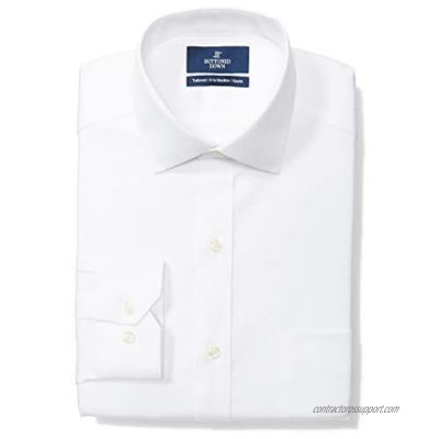  Brand - Buttoned Down Men's Tailored Fit Spread Collar Solid Non-Iron Dress Shirt