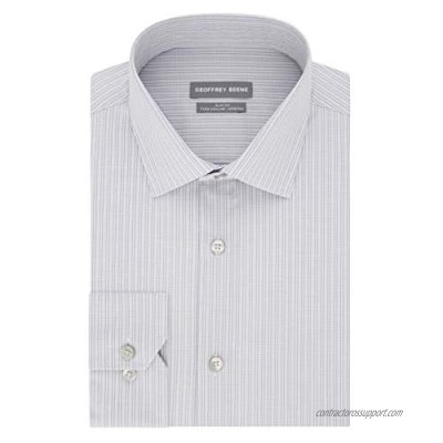 Geoffrey Beene Men's Dress Shirt Slim Fit Stretch Stripe
