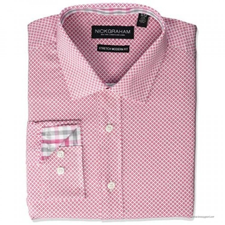 Nick Graham Men's Wall Street Spread Collar Dress Shirt