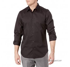 Perry Ellis Men's Long Sleeve Twill Noniron Medium Spread Collar Shirt