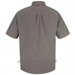 Red Kap Men's Executive Oxford DreShort Sleeve Shirt Solid Grey Short Sleeve inch neck