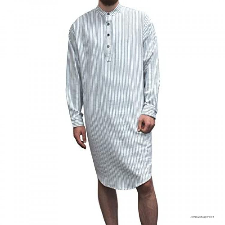 Lee Valley Men's Genuine Irish Cotton Flannel Nightshirt