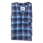 Men's Pjama Top Night Shirt Flannel Sleepwear Button Down Warm PJ's Cozy Knit Stretch Fit for Men