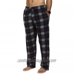 3 Pack: Mens Pajama Pants – Mens Fleece Plaid Lounge Pajama Bottoms