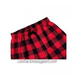 Alimens & Gentle Men's 3 Pack Flannel Plaid Pajama Shorts Loungwear Sleep Bottom