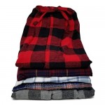 Andrew Scott Men's 3 Pack Light Weight Cotton Flannel Soft Fleece Brush Woven Pajama/Lounge Sleep Shorts