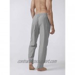 DAVID ARCHY Men's Cotton Pajama Pants Ultra Soft Sleep Bottom with Fly PJ Lounge Wear