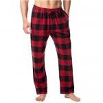 LAPASA Men's 100% Cotton Woven Flannel Pajama Lounge Sleep Pants Plaid PJ Bottoms w Pockets and Drawstring M39