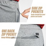 maamgic Mens Sweat Shorts Zipper Pocket 7 Workout Gym Casual Above Knee Pajama Shorts Sleep Shorts Pants Pajama Bottoms
