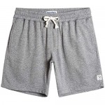 maamgic Mens Sweat Shorts Zipper Pocket 7 Workout Gym Casual Above Knee Pajama Shorts Sleep Shorts Pants Pajama Bottoms