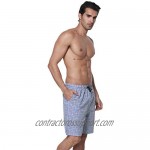 Men's 100% Cotton Plaid Soft Sleep Lounge Pajama Bottoms Shorts 2 Pack