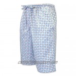 Men's Lounge Pajama Sleep Shorts/Woven Jam Dorm Shorts Drawstring & Pockets - 3 Pack