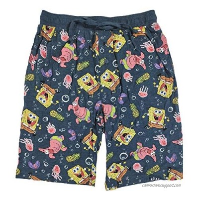 Men's Spongebob Squarepants Pajama Shorts Patrick Jellyfish Lounge PJ Sleep Jam
