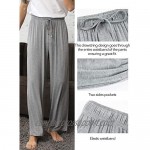 WiWi Men's Bamboo Knit Sleep Pants Lightweight Pajama Bottoms Lounge Pant with Pockets Plus Size Loungewear S-4X