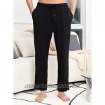 YIMANIE Men's Pajama Pant Cotton Comfy Soft Lounge Sleep Pants Black Navy Gray Red Blue S-XXXL
