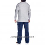 Ashford & Brooks Mens Flannel Long-Sleeve Top and Flannel Bottom Pajama Set