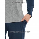 DAVID ARCHY Men's Cotton Raglan Sleepwear Long Sleeve Top & Bottom Pajama Lounge Set