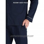 DAVID ARCHY Men's Cotton Sleepwear Button-Down Pajamas Set