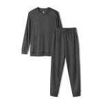 DAVID ARCHY Men's Sleepwear PJs Top and Bottom Long Pajama Set