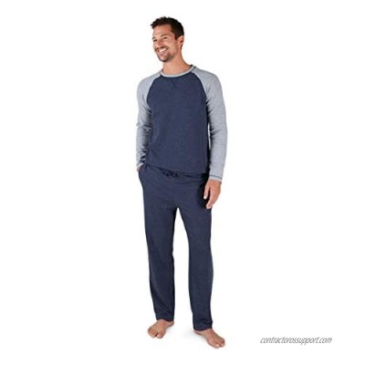 Eddie Bauer Men's Pajama Set  Comfortable Raglan Shirt and Pants Sleepwear Set