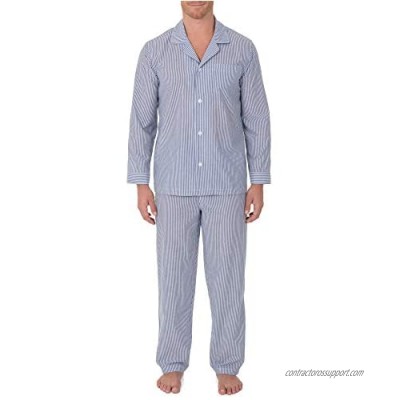 Geoffrey Beene Men's Broadcloth Long Sleeve Pajama Set