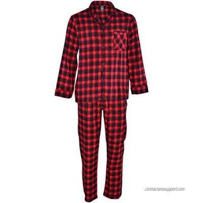 Hanes Men's 100% Cotton Flannel Plaid Pajama Top and Pant Set