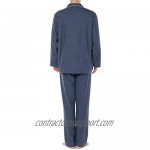 JSTEX Men's Pajama Set Long Sleeve Cotton Lightweight Sleepwear Button Down