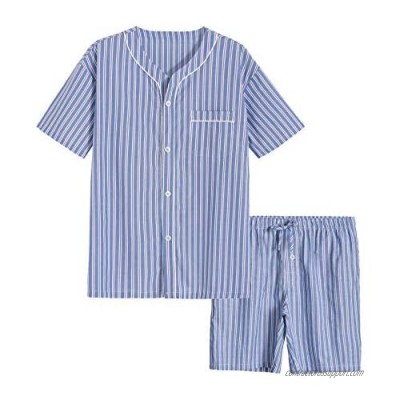 Latuza Men's Summer Cotton Pajamas Shorts Set