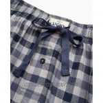 Lucky Brand Men's Pajama Set - Flannel Pajama Pants and Short Sleeve V-Neck Sleep Shirt