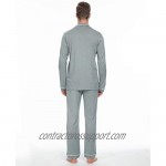 MEOMUA Men's Bamboo Pajama Sets Soft Long Sleeve Sleepwear Button Down Pj Loung Set