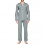 MEOMUA Men's Bamboo Pajama Sets Soft Long Sleeve Sleepwear Button Down Pj Loung Set