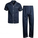 Ten West Apparel Men's 2-Piece Pajama Set with Short Sleeve Shirt and Long Pants