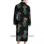 AFPANQZ Men Bathrobe with Pockets Full Length Sleepwear Long Sleeve Lightweight Pajama Shawl Robe Waffle Nightgown Big & Tall