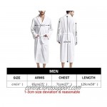 AFPANQZ Men Bathrobe with Pockets Full Length Sleepwear Long Sleeve Lightweight Pajama Shawl Robe Waffle Nightgown Big & Tall