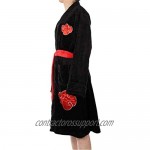 Akatsuki Cosplay Flannel Robe Adult Fleece Pajamas Fashion Mens Bathrobes Woman Winter Long Robe