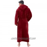 Alexander Del Rossa Men's Warm Flannel Fleece Robe with Hood Big and Tall Bathrobe