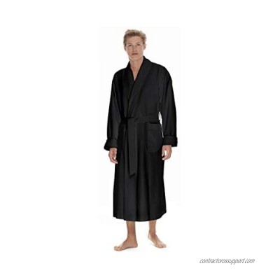 Boca Terry Mens Plush Robe  Big & Tall Bathrobe for Men  Warm Luxury Microfiber Robe