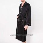 COLD POSH Silk Robe for Men Luxury Bath Robe 100% Silk Sleepwear Male Robe