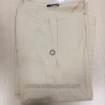 COOFANDY Men's V-Neck Linen Robe Short Sleeve Kaftan Thobe Long Gown Casual Shirt for Beach Summer
