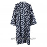 Cotton Yukata Kimono Robe Waffle Japanese Bathrobe Pajamas Plus Size Lightweight