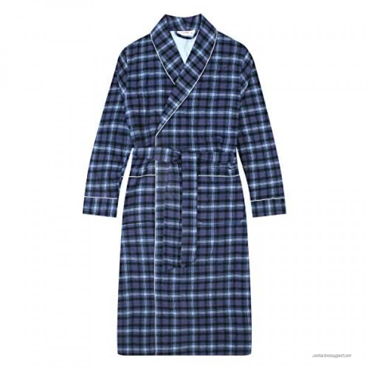 Flannel People Mens 100% Cotton Flannel Robe